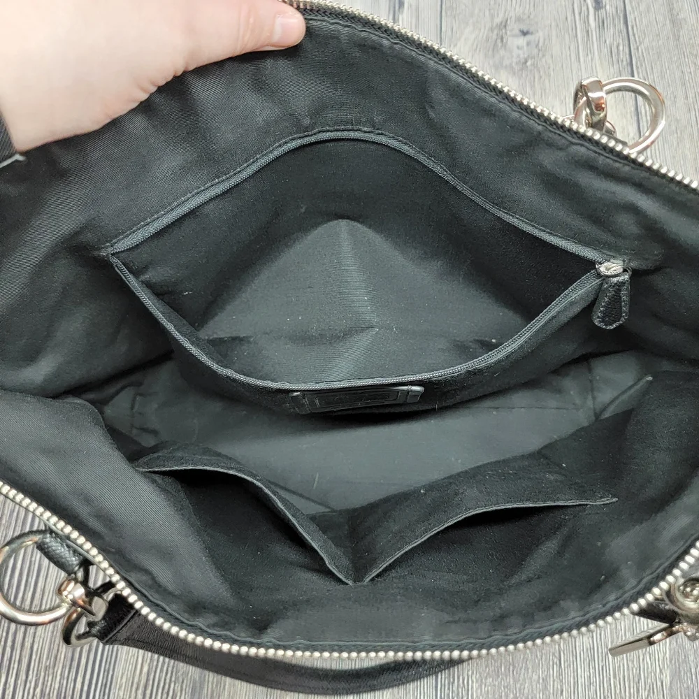 Coach Madison Hobo Black Leather Bag